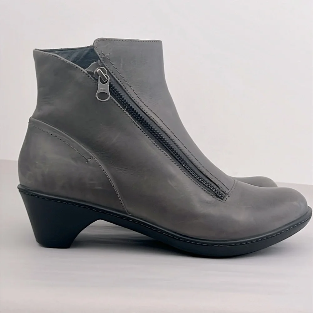 Dansko Billie Grey Ankle Boots Soft Leather Burnished Nappa Grey Womens SZ 8.5 9 - Picture 5 of 14